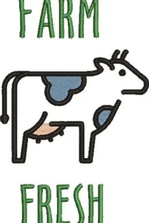 Markdown Farm Fresh Embroidery Design