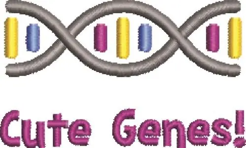Authentic Cute Genes Embroidery Design