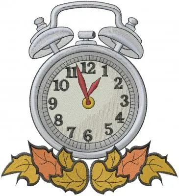 Price Drop Autumn Clock Embroidery Design