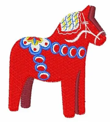 Swedish Dala Horse Embroidery Design Limited Time