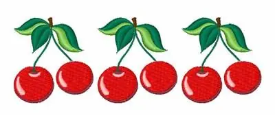 Fast Shipping Cherries Border Embroidery Design