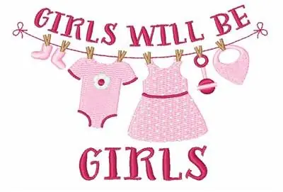 Will Be Girls Embroidery Design Certified