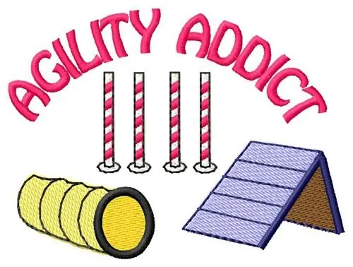 Agility Addict Embroidery Design Reduced Price