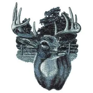 Fan Favorite Stag Head Embroidery Design