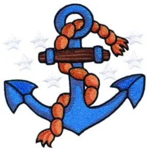 Seasonal Sale Anchor Embroidery Design