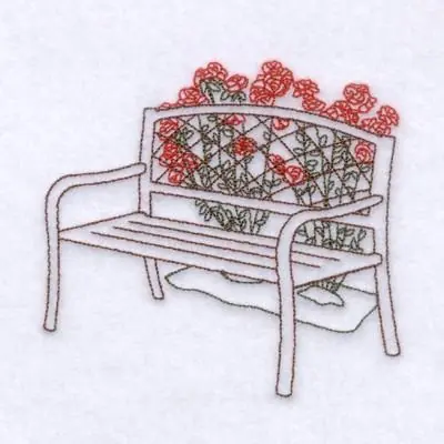 Direct From Factory Rose Bench Outlines Embroidery Design