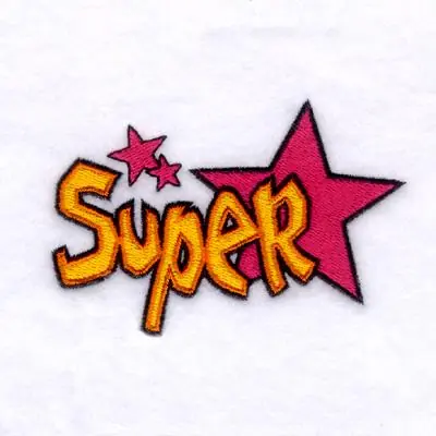 Free Shipping Super Star Embroidery Design