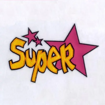 Super Star - Applique Embroidery Design Grab Now