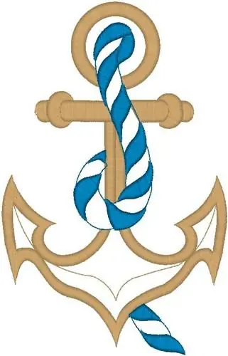 Anchor & Rope Embroidery Design High Quality