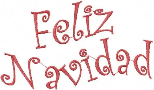 Crafted Wavy Feliz Navidad Embroidery Design