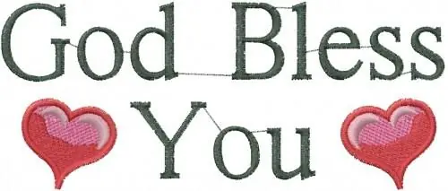 Bless You Embroidery Design Free Shipping
