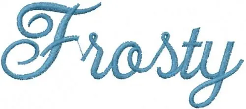 Warranty Included Frosty Embroidery Design