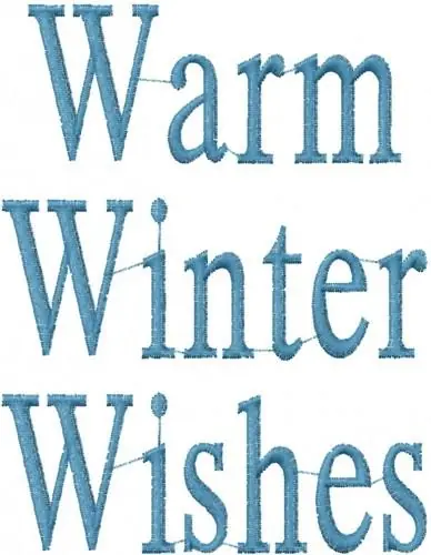 Warm Winter Wishes Embroidery Design Price Drop
