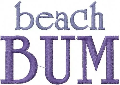 While Supplies Last Beach Bum Embroidery Design