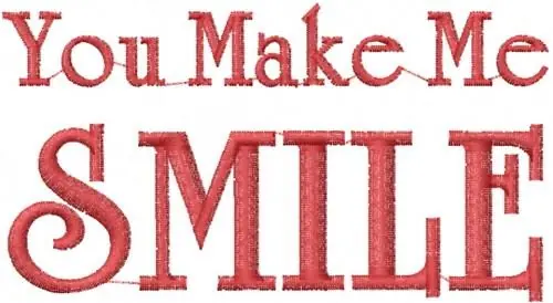 Make Me Smile Embroidery Design Markdown