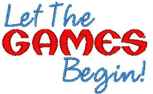Direct From Factory Games Begin Embroidery Design