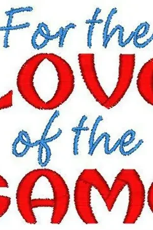 Love The Game Embroidery Design Wholesale