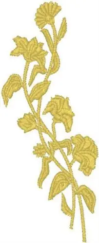 Yellow Flowers Embroidery Design Popular
