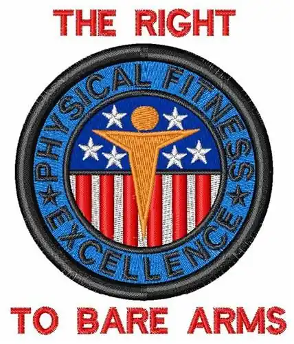 Physical Fitness Excellence Embroidery Design Genuine