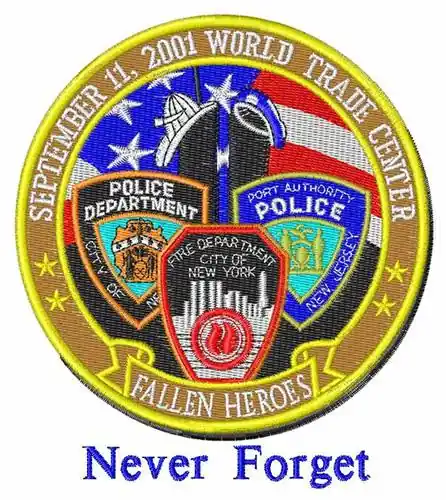 Express Delivery WTC Fallen Heroes Seal Embroidery Design