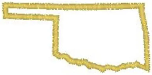 Oklahoma Outline Embroidery Design Place Order