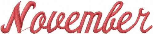 November Embroidery Design Exclusive Offer