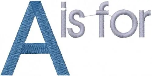 A Is For Embroidery Design Direct From Factory