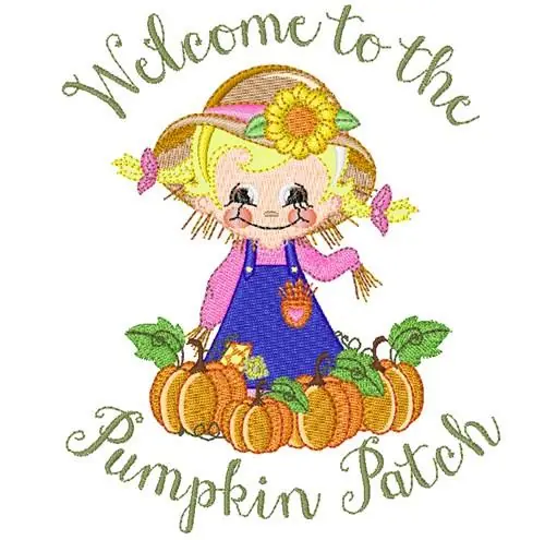 Welcome To The Pumpkin Patch Embroidery Design Money Back Guarantee