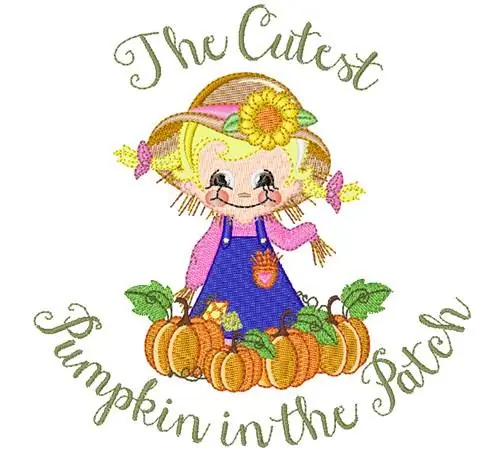 The Cutest Pumpkin Embroidery Design Seasonal Sale