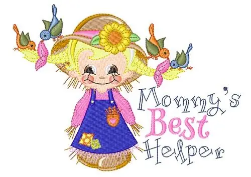 Budget Adorable Scarecrow & Birds Embroidery Design