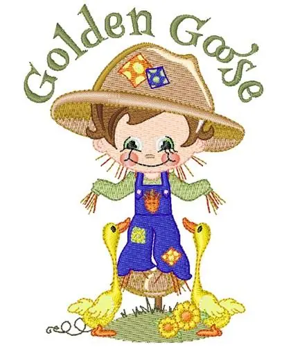 Fall Scarecrow With Ducks Embroidery Design Clearance
