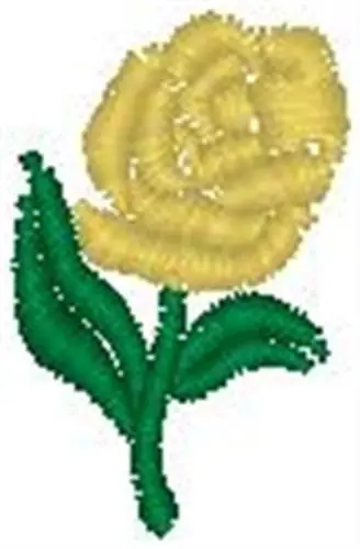 Yellow Rose Embroidery Design Original