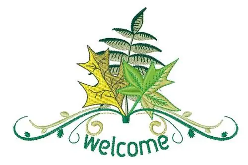 Trending Spring Leaves Border Embroidery Design