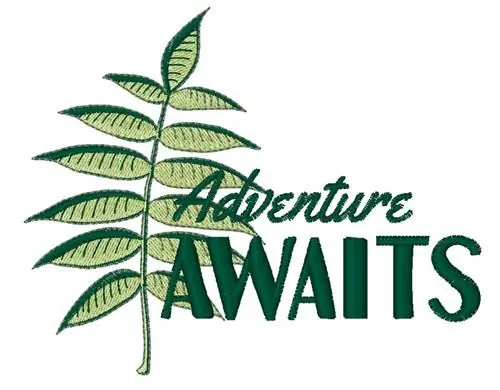 Adventure Awaits Fern Leaf Embroidery Design Cheap