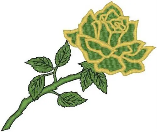 Editor’s Pick Long Stem Rose Embroidery Design