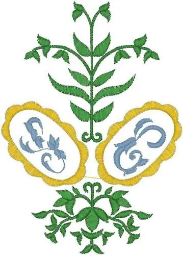 Free Returns Green Plant Embroidery Design