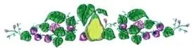 Weekend Sale Pear & Strawberry Runner Embroidery Design