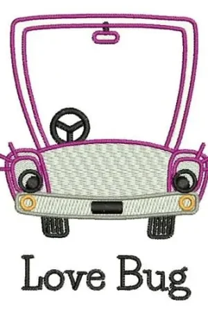 Latest Love Bug Embroidery Design
