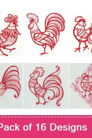 Brand New Redwork 084 Embroidery design pack by Premium Embroidery, Embroidery Packs on EmbroideryDesigns.com