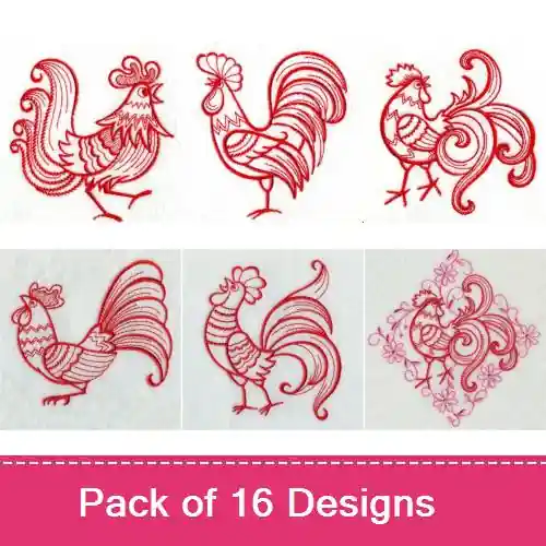 Brand New Redwork 084 Embroidery design pack by Premium Embroidery, Embroidery Packs on EmbroideryDesigns.com