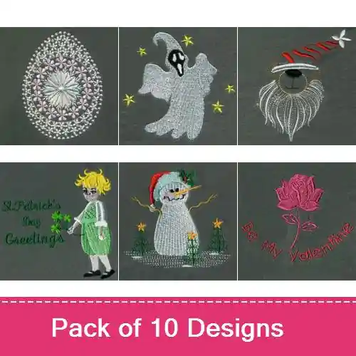 Holiday 017 Embroidery design pack by Premium Embroidery, Embroidery Packs on EmbroideryDesigns.com Buy Direct