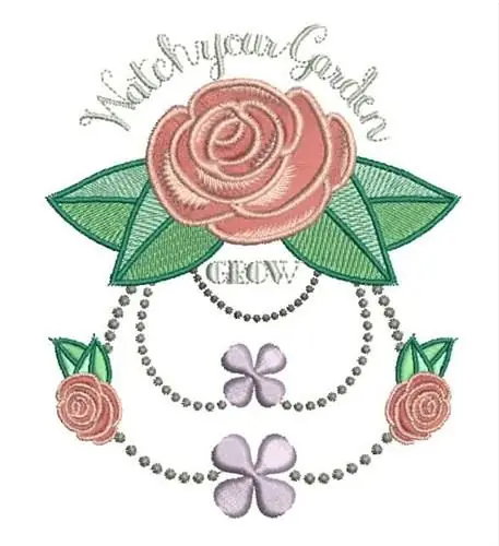 Handmade Watch Garden Grow Embroidery Design