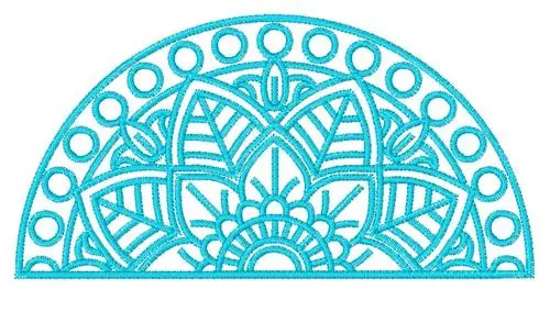 High Quality Mandala Half Embroidery Design