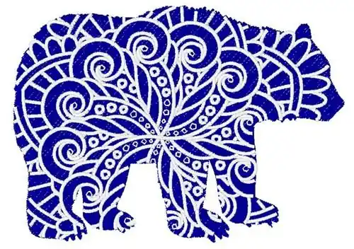 Bear Mandala Embroidery Design Buy Direct