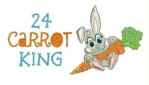Limited Time 24 Carrot King Embroidery Design