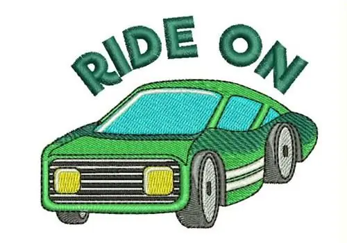 Worldwide Shipping Ride On Embroidery Design