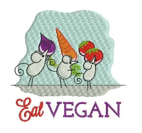 Eat Vegan Embroidery Design One Day Deal