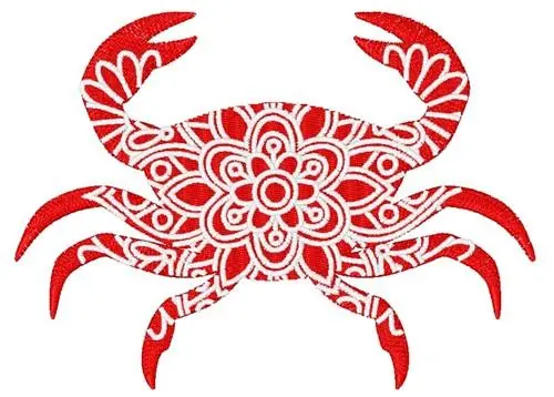 Next Day Delivery Crab Mandala Embroidery Design