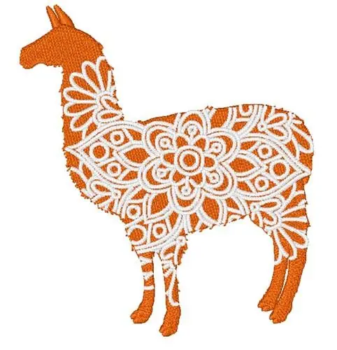 Direct From Factory Mandala Llama Embroidery Design