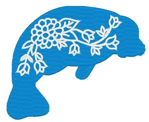 Manatee Flowers Embroidery Design Deal